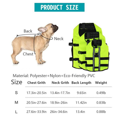 (VP0132) Portable Dog Life Jacket Inflatable Pet Dog Life Jacket Swimming Vest with Reflective Strips Summer Dog Floating Jacket New Air Bag Life Jacket Inflatable Folding Swim Suit Pet Swimming Life Jacket