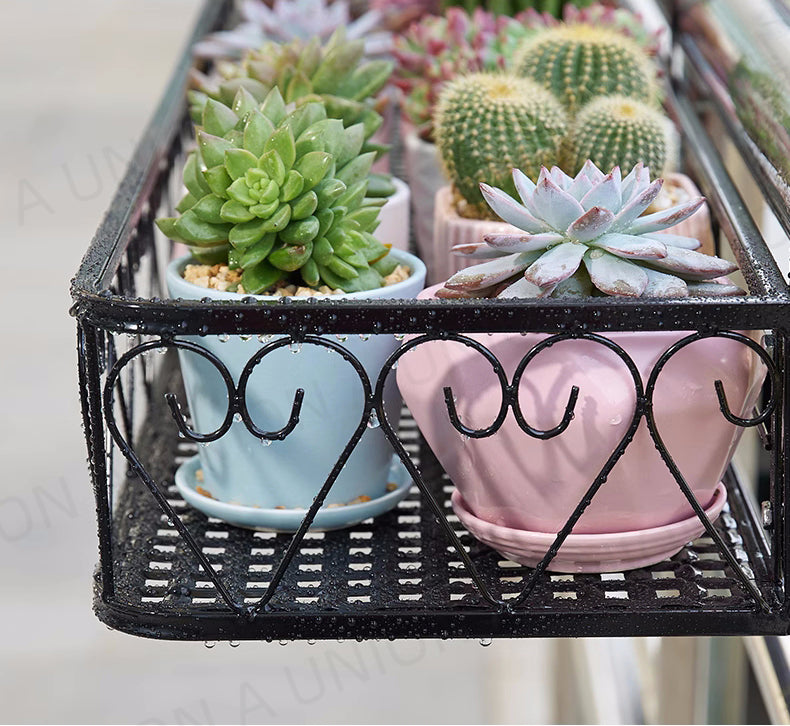 (VH0147) Balcony railing flower rack terrace hanging basket potted plant rack balcony flower rack plant rack hanging basket window sill flower rack window sill flower pot plant rack succulent rack potted hanging orchid shelf storage rack hook width ±2.5cm