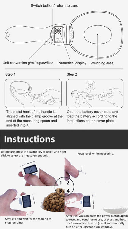 (VP0039)貓糧狗糧電子秤 電子秤 寵物量杯 食物秤 勺秤 計量勺 寵物量勺 鏟子 投食計量勺