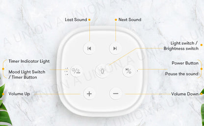（VH0352）音樂燈光助眠儀 安撫白噪音助眠儀  音樂定時多功能安神助眠儀 智能白噪音內置34首輕鬆和舒緩自然音樂 助眠神器 柔和小夜燈 適用嬰兒/成人 幫助入睡 可安穩情緒 快速睡眠機