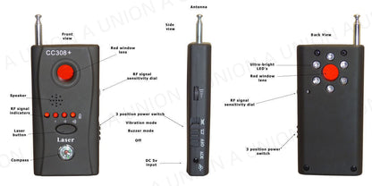 （VH0286）旅行防窺防盜寶 防偷拍 防竊聽 無線射頻 信號探測器 無線GPS信號探測器  掃描器 出門旅遊安全 CC308+