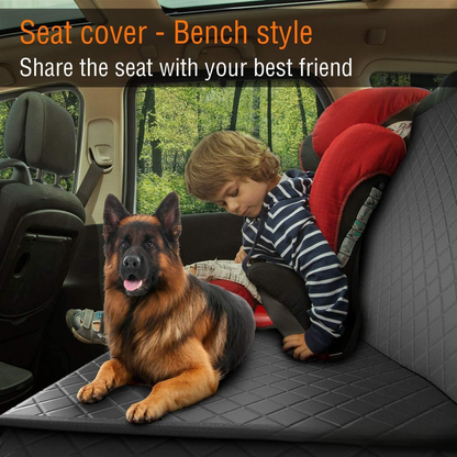 (VP0119) Pet cat and dog car back seat protective mat, pet car mat, car pet mat, rear dog mat, anti-dirty and waterproof rear seat cushion, car rear seat protective mat, car SUV pet seat cushion (double rear seat cushion), black