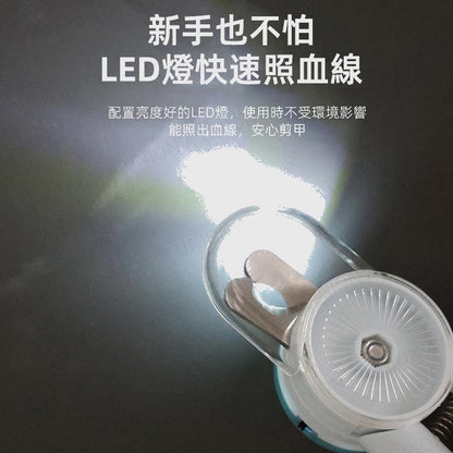 (VP0017)LED防飛濺指甲剪(草綠色) 寵物指甲剪 LED寵物指甲剪 寵物指甲刀 指甲刀 指甲銼 收集指甲剪 LED 貓 狗 寵物 照血線 多用途專業寵物指甲剪