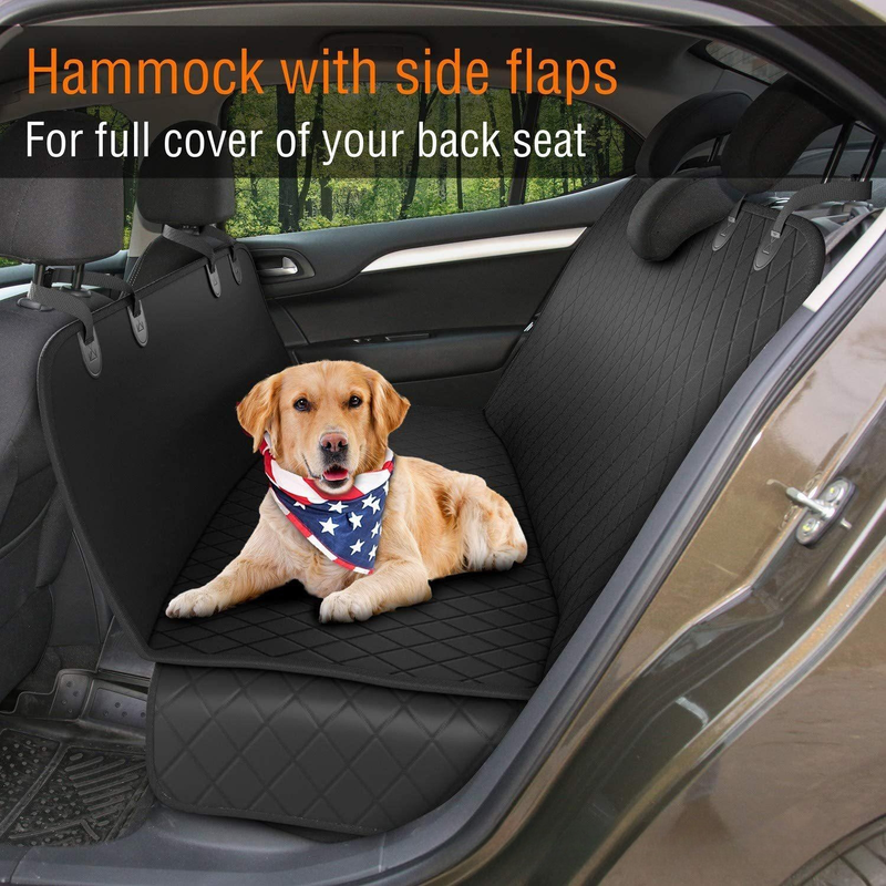 (VP0119) Pet cat and dog car back seat protective mat, pet car mat, car pet mat, rear dog mat, anti-dirty and waterproof rear seat cushion, car rear seat protective mat, car SUV pet seat cushion (double rear seat cushion), black