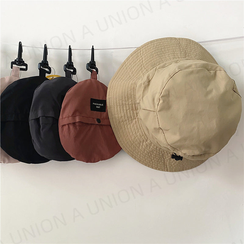 (VH0034) Anti-UV, waterproof, foldable and storage integrated fisherman hat, storage basin hat, summer thin quick-drying sun hat, outdoor mountaineering hat, sun visor, sunshade hiking hat, elastic and adjustable, with hanging buckle