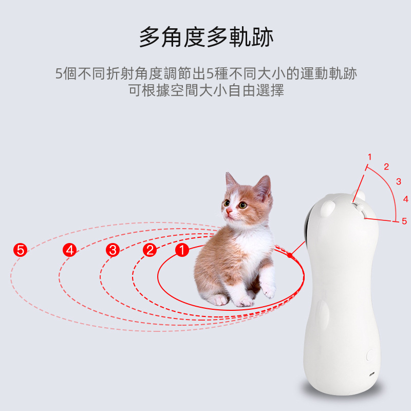 (VP0156) Bear laser cat teaser LED red light laser cat smart toy automatic laser cat teaser red light laser pen tease cat laser pen infrared