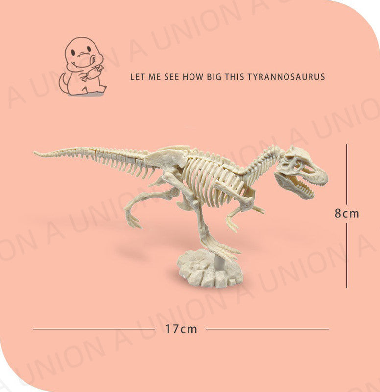 （VH0499）DIY考古挖掘侏羅紀動物模型骨架仿真恐龍玩具益智拼裝 DIY恐龍化石考古玩具 挖掘拼砌模型 模擬考古玩具 恐龍化石考古 挖掘模型 DIY化石探索