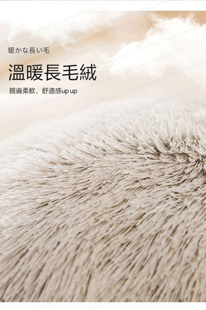 (VP0238) Cat bed round soft plush cave cat cave semi-enclosed bed non-slip pet bed winter warm bed home puppy and kitten nest