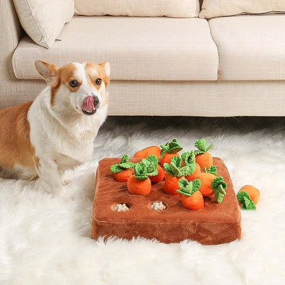 (VP0140) Carrot pulling plush toy pet chewing doll fruit and vegetable patch mushroom picking pet educational toy