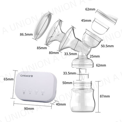 （VH0738）電動雙泵泵奶器套裝 雙邊電動吸奶器 多檔模式調節 擠奶器擠奶泵 產婦吸奶器 自動吸乳器 自動擠奶器 靜音吸力大 電動奶泵 雙邊吸乳