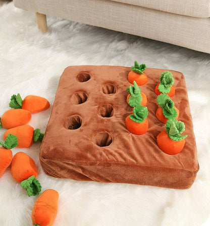 (VP0140) Carrot pulling plush toy pet chewing doll fruit and vegetable patch mushroom picking pet educational toy