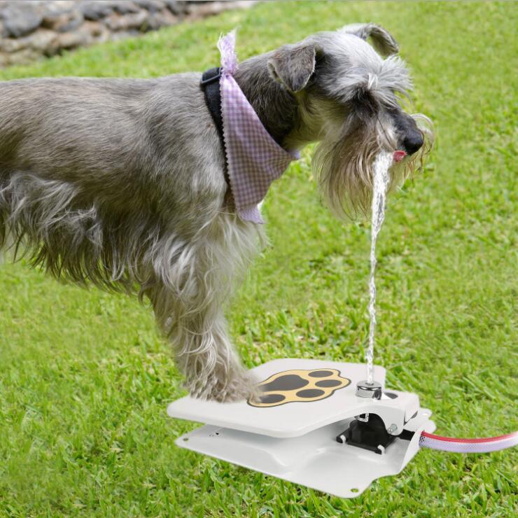 (VP0139) Pet pedal water fountain, outdoor automatic water feeder for dogs, cat and dog fountain water dispenser, independent drinking water for pets