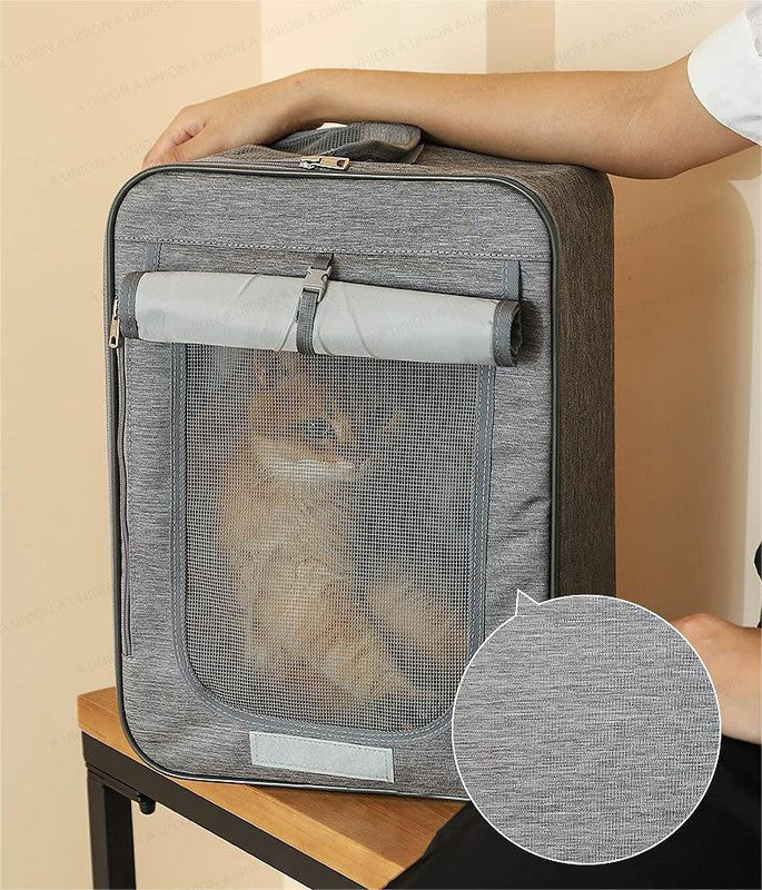 (VP0235) Petseek pet travel cat bag multifunctional portable shoulder crossbody bag portable cat backpack pet backpack portable multifunctional pet outing bag (can be used as a backpack/handbag)