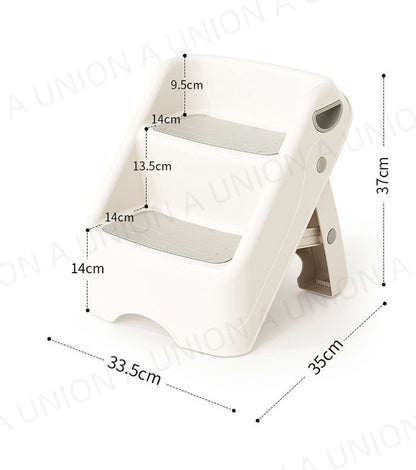 （VH0593）兒童雙層可折疊安全梯增高凳 雙層可折疊墊腳凳 兒童墊腳凳 可折疊小童洗手防滑腳踏  BB墊腳凳浴室階梯凳 寶寶馬桶凳 踩腳凳 椅子 小板凳 洗手臺階凳 小孩腳踏凳站凳