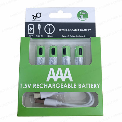 （VH0848）1.5V USB Type-C 循環充電 AAA 3A 鋰電池 Li Battery （4粒裝）