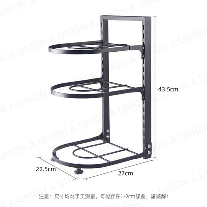 (VH2188)多層廚房鍋架置物架 廚具收納架 廚房鍋架 下水槽櫥櫃壁掛兩用收納層架 可調節鍋具收納架 多功能金屬煲架 鍋架 砧板 煎鑊 煮食器具 收納架 置物架 多層鍋架  層高可調節