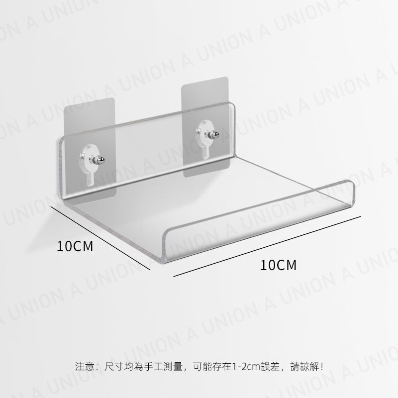 (VH2398)亞克力置物架 隔板收納架 浴室壁挂儲物架 免打孔牆上置物架 臥室置物架