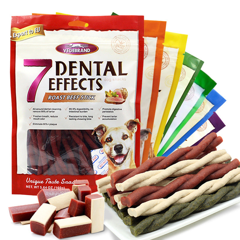 (VP0216) VEGEBRAND 7-weight high-efficiency dental cleaning stick 160g x 2 packages pet dog snacks dental cleaning stick puppy molar stick small dog Teddy Golden Retriever Corgi teeth cleaning chew