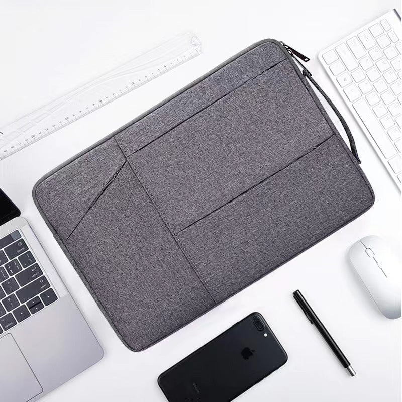 (VH0025) Light gray 14.1-15.4-inch universal size laptop bag Apple MACBOOK laptop bag laptop bag computer bag liner bag tablet bag plus velvet protective cover laptop bag dust-proof, shock-proof and drop-proof (applicable to MAC new 16-inch)