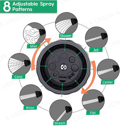 (VH2435) 8種出水模式泡沫水槍 狗狗沖涼/洗地/洗車噴泡泡 花園花灑噴嘴水槍 可調節噴嘴泡沫水槍 灌溉水槍噴頭 大泡沫壺洗車套裝 家用高壓洗車清潔工具 泡沫壺水槍