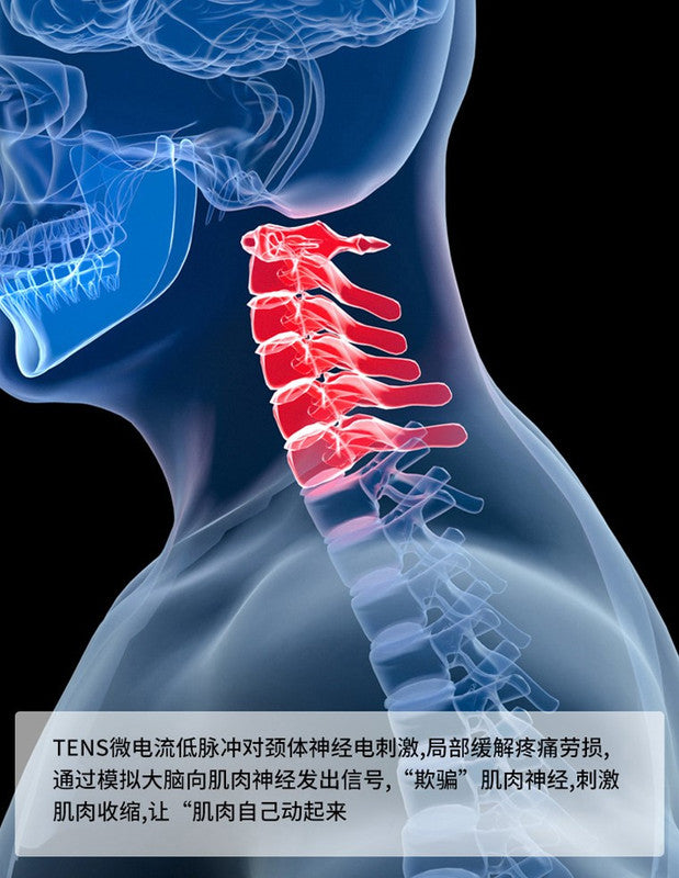 (VH2166)EMS六頭發熱按摩儀 便攜式頸椎按摩儀 多功能頸椎按摩器 電療理療儀 脈沖加熱頸部護頸儀 頸部按摩 頸椎 加熱 脈衝 穴位 智能發熱頸椎按摩儀