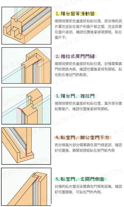 （VH2103）3M門縫貼 門窗密封條 膠貼免走冷氣5米 五米門縫門底窗戶門窗 防風防蚊隔音 自粘型防水膠 防噪音防塵防蟲45mmx500cm 防噪音  防二手煙  DIY黏貼