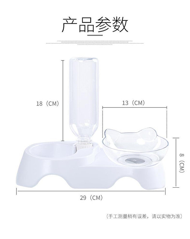 （VP0247）傾斜15°護頸碗  防外濺寵物碗 自動飲水器 斜口貓碗 狗碗 大口徑貓耳款寵物碗 斜口貓食盆狗碗 15°護頸碗 狗飯碗水碗 寵物自動續水飲水器 寵物水碗 寵物碗 貓碗  狗碗 貓狗餵食